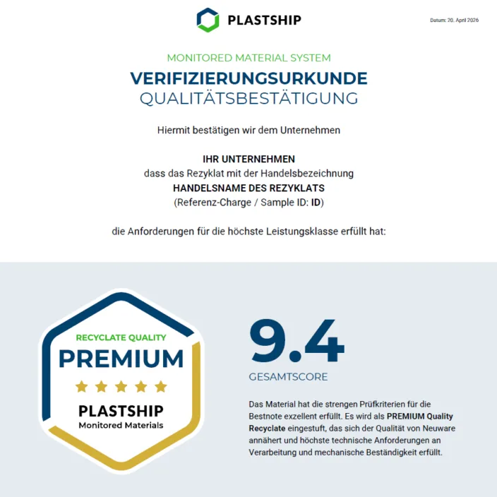 Urkunde als Qualitätsnachweis